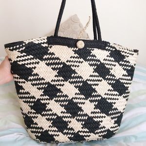 Target B&W basketweave bag